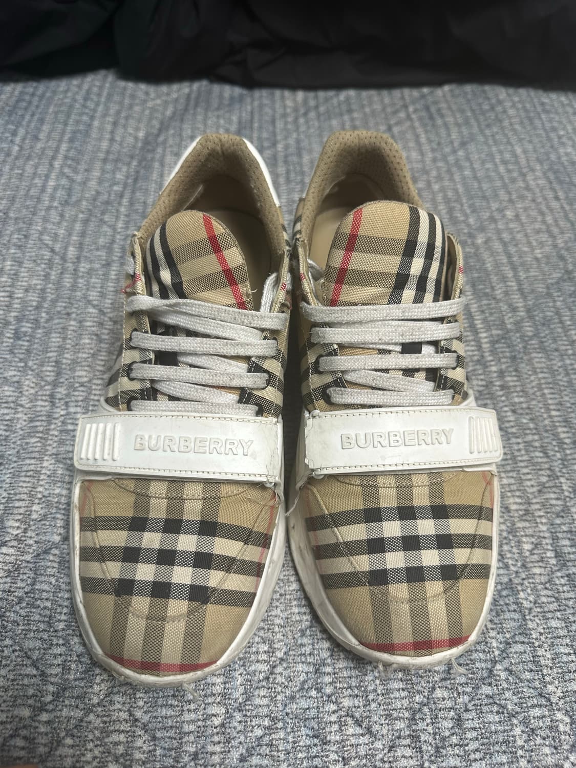 [43/280]버버리 벨크로 빈티지 체크 코튼 스니커즈 상품이미지1