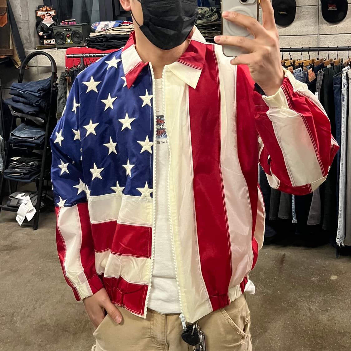 90s 빈티지 성조기 자켓 (105-110) 상품이미지7