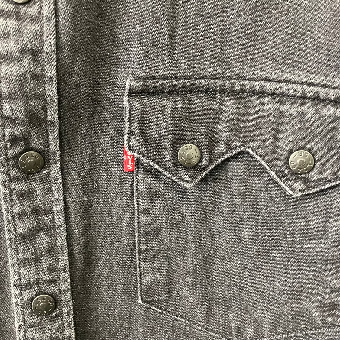 78 리바이스 웨스턴 데님 셔츠 흑청블랙 상품이미지6