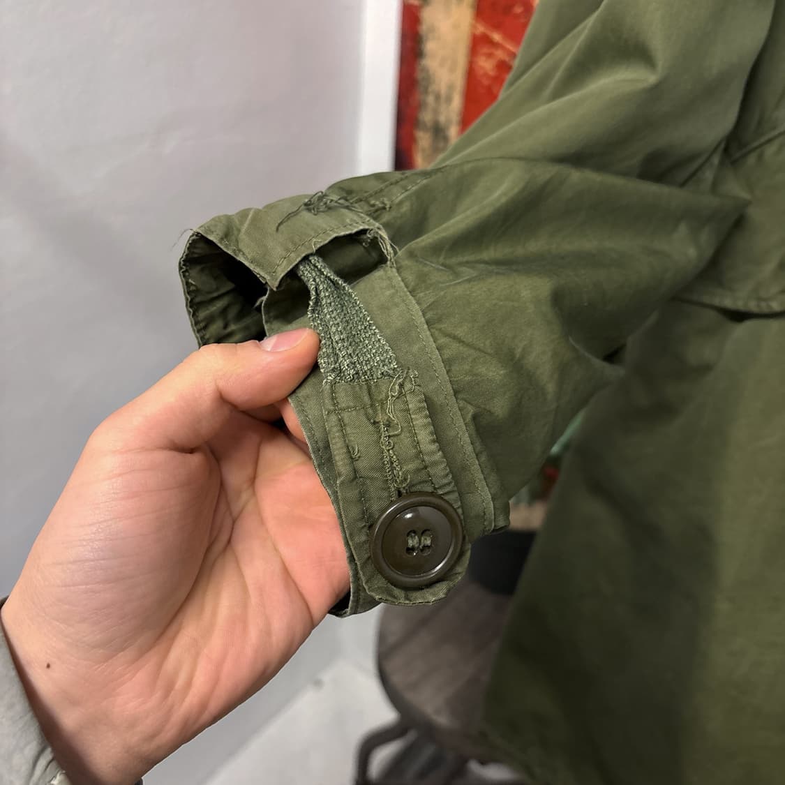 50s 오리지널 M-51 파카 1951년 초기생산 1세대 은지퍼 N434 상품이미지5