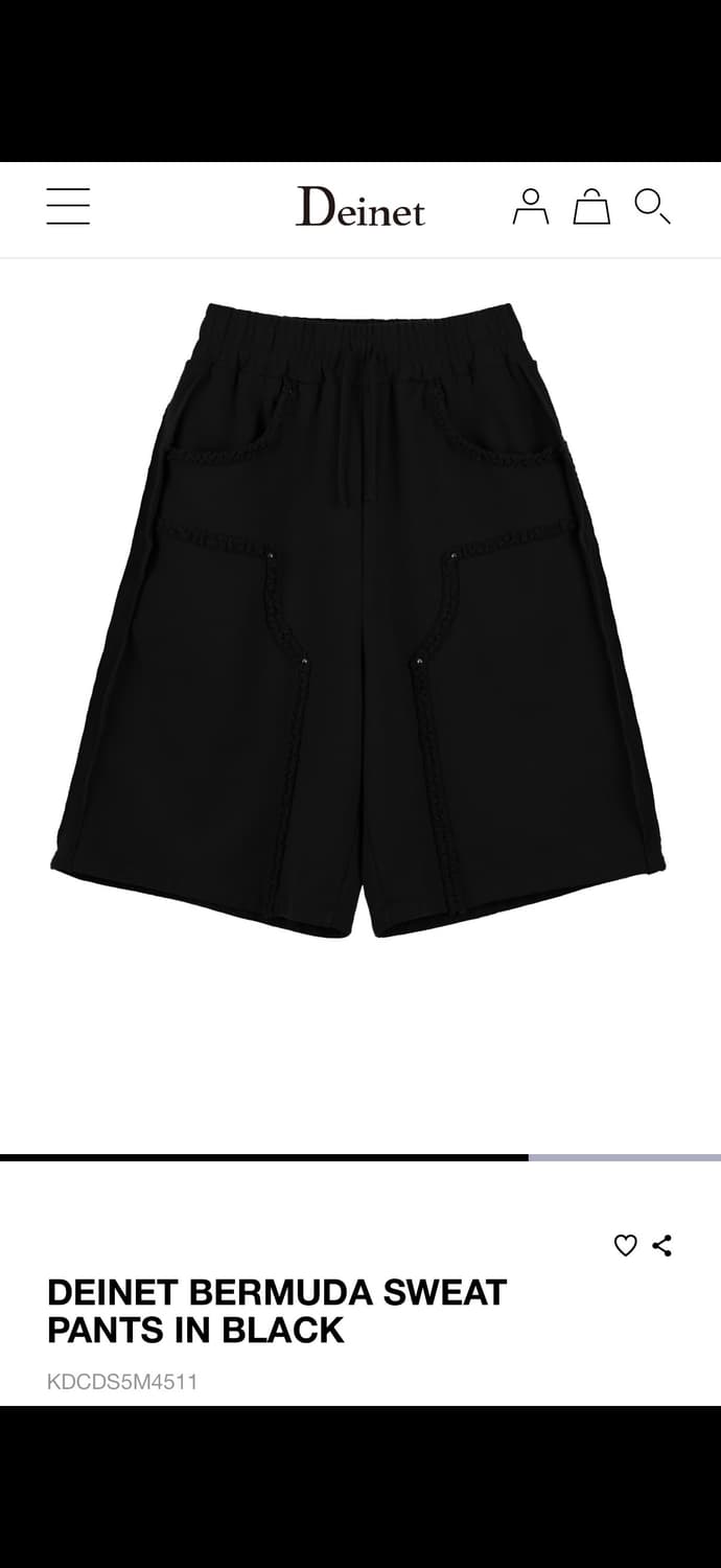 [DEINET] 다이닛 - 버뮤다 스웨트팬츠 상품이미지1