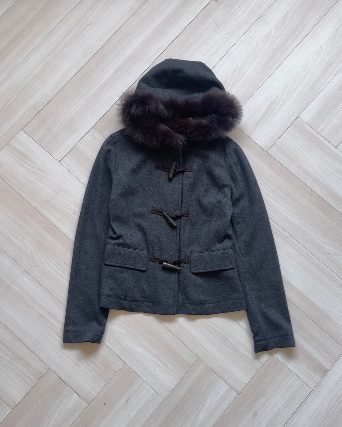 [C'est Privee] Rabbit Wool Duffle Coat 상품이미지1