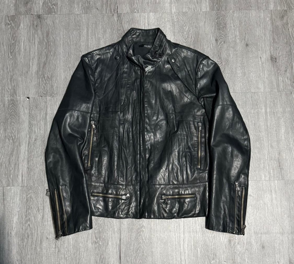 Gucci by Tom Ford 레더 카페 레이서 자켓 상품이미지1