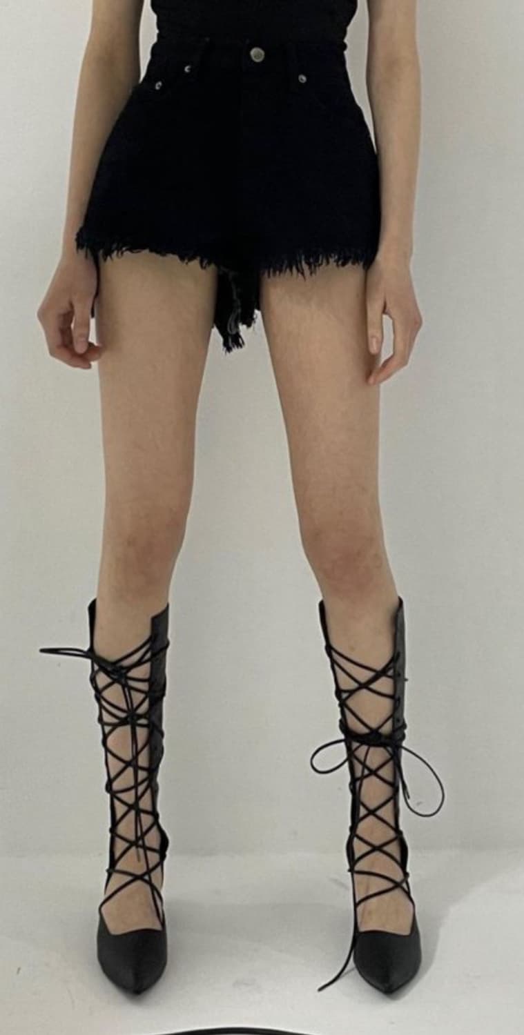 보헴서 레이스업 스틸레토 힐 상품이미지3