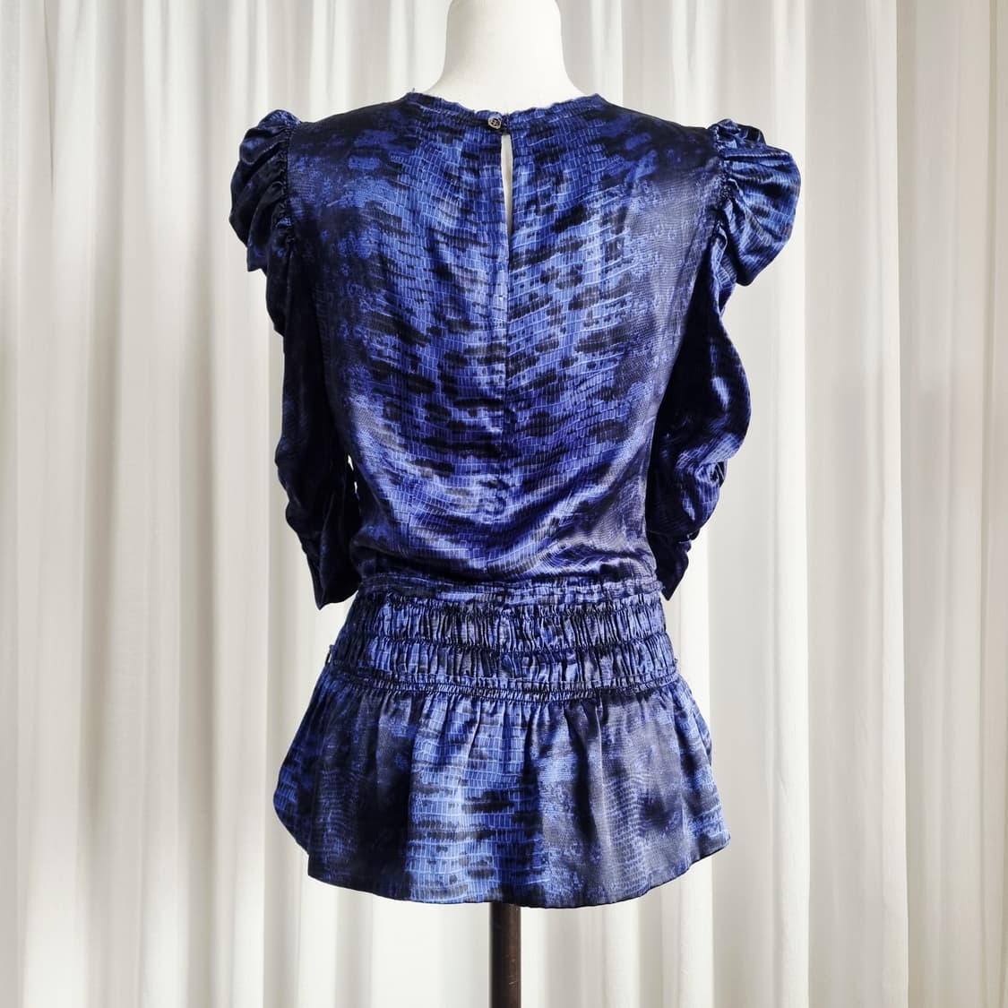 이자벨 마랑 셔링 스모킹 블라우스 실크100% (55/표기0) 상태최상 상품이미지4