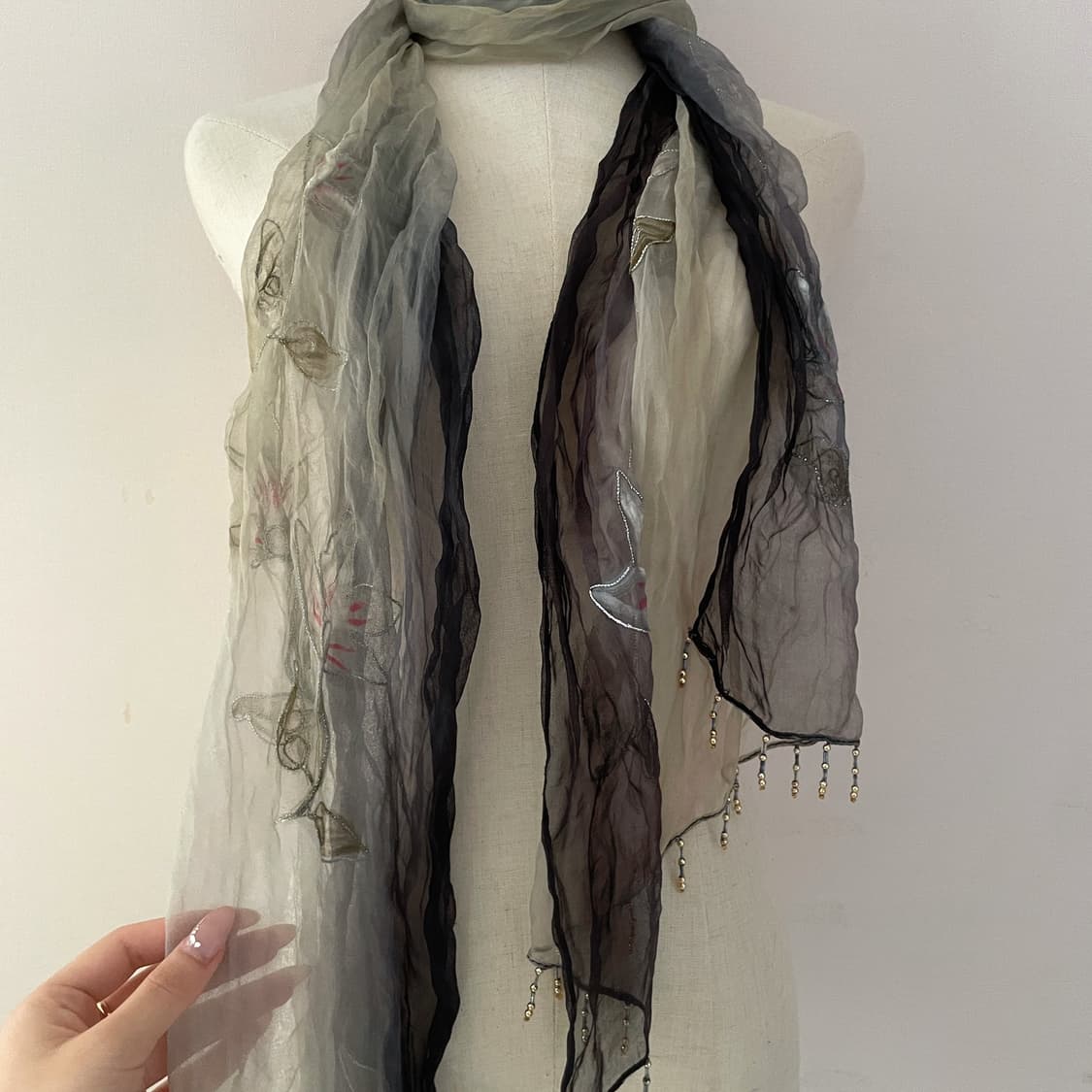 빈티지 스카프 실크 스카프 페어리 히피그런지 모리걸 그런지페어리 상품이미지4