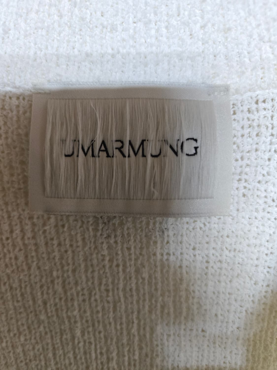 UMARMUNG  우마뭉 오프 화이트컬러 코튼 부클레 크로세  셔츠L 상품이미지5