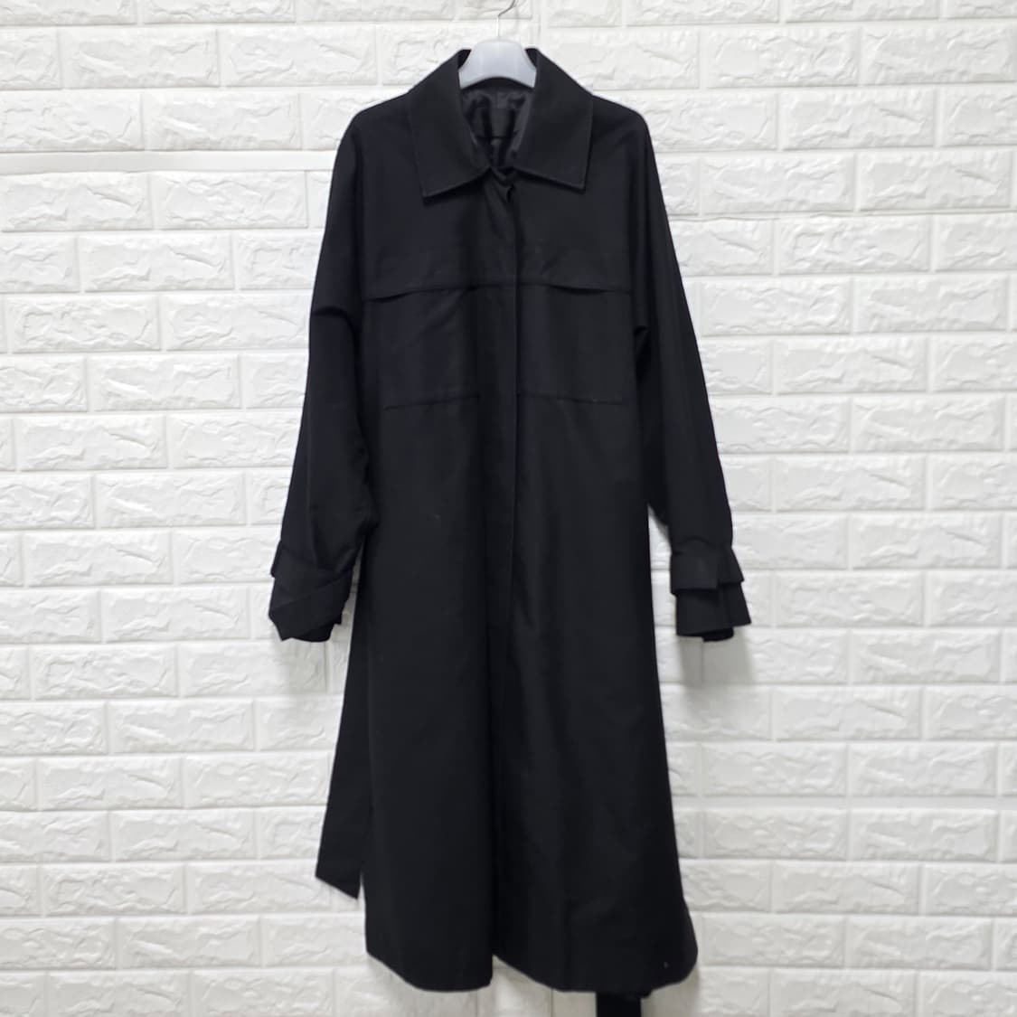 택포) 오르 ORR 블랙 트렌치 롱코트 S 상품이미지1