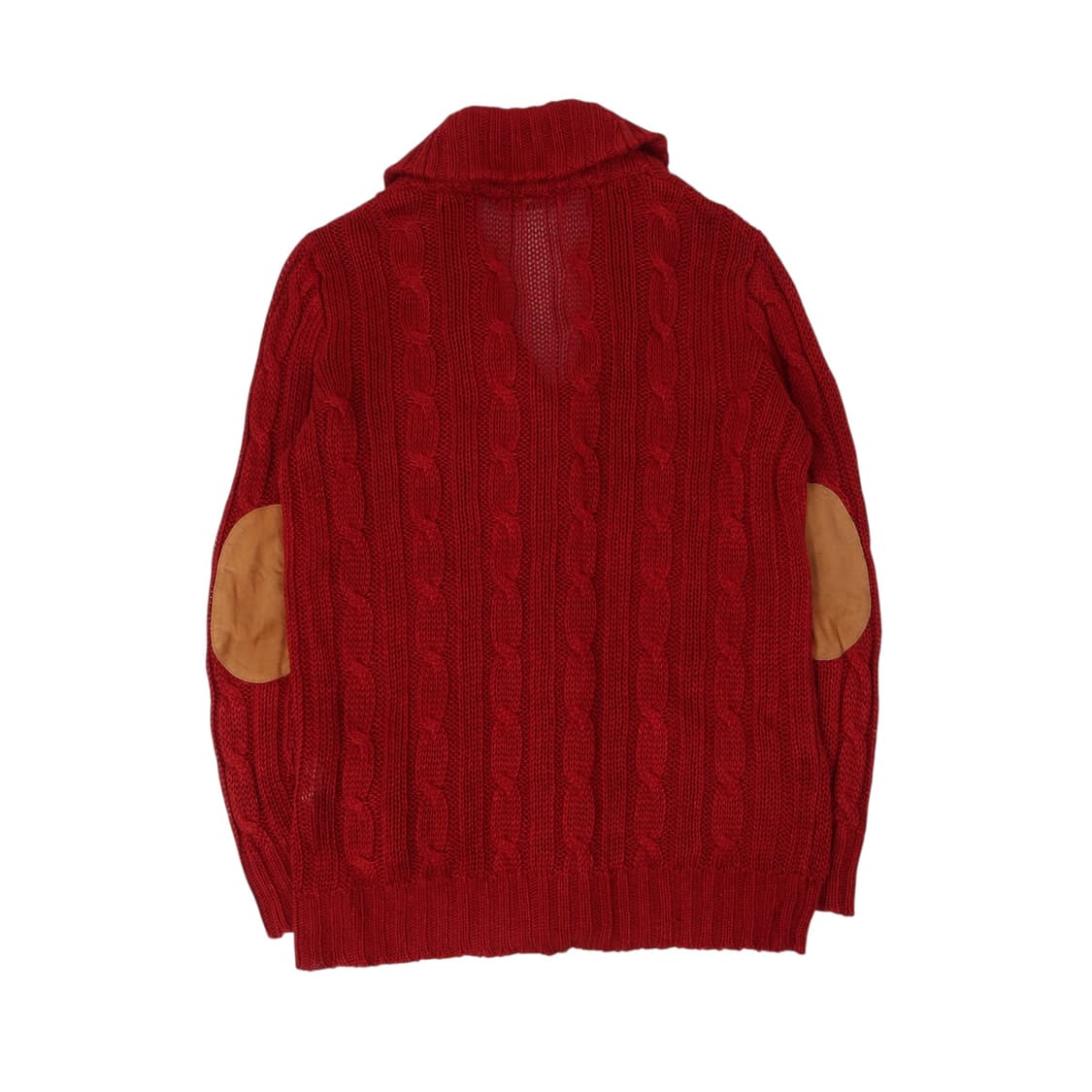 폴로 랄프로렌 레드 린넨 엘보우패치 숄카라 가디건 상품이미지5