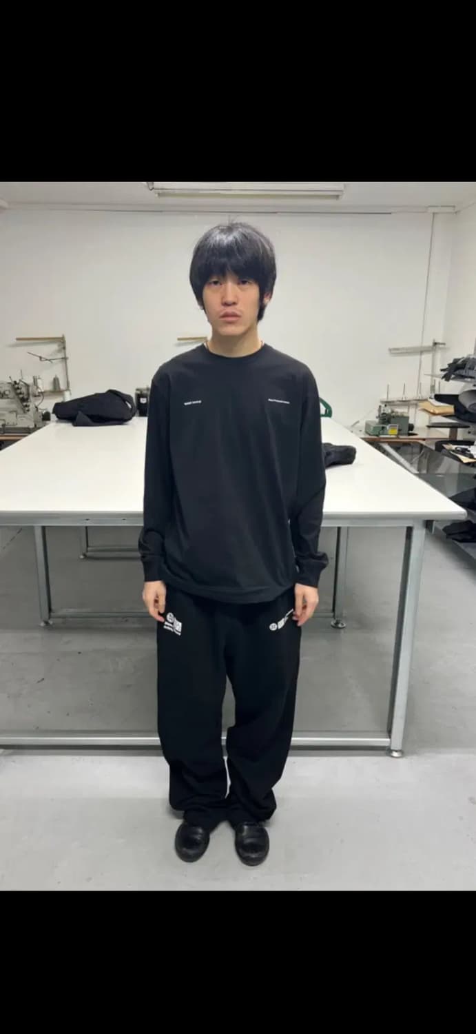 L, 구매) 플라스틱 프로덕트 스웻팬츠 블랙 상품이미지1