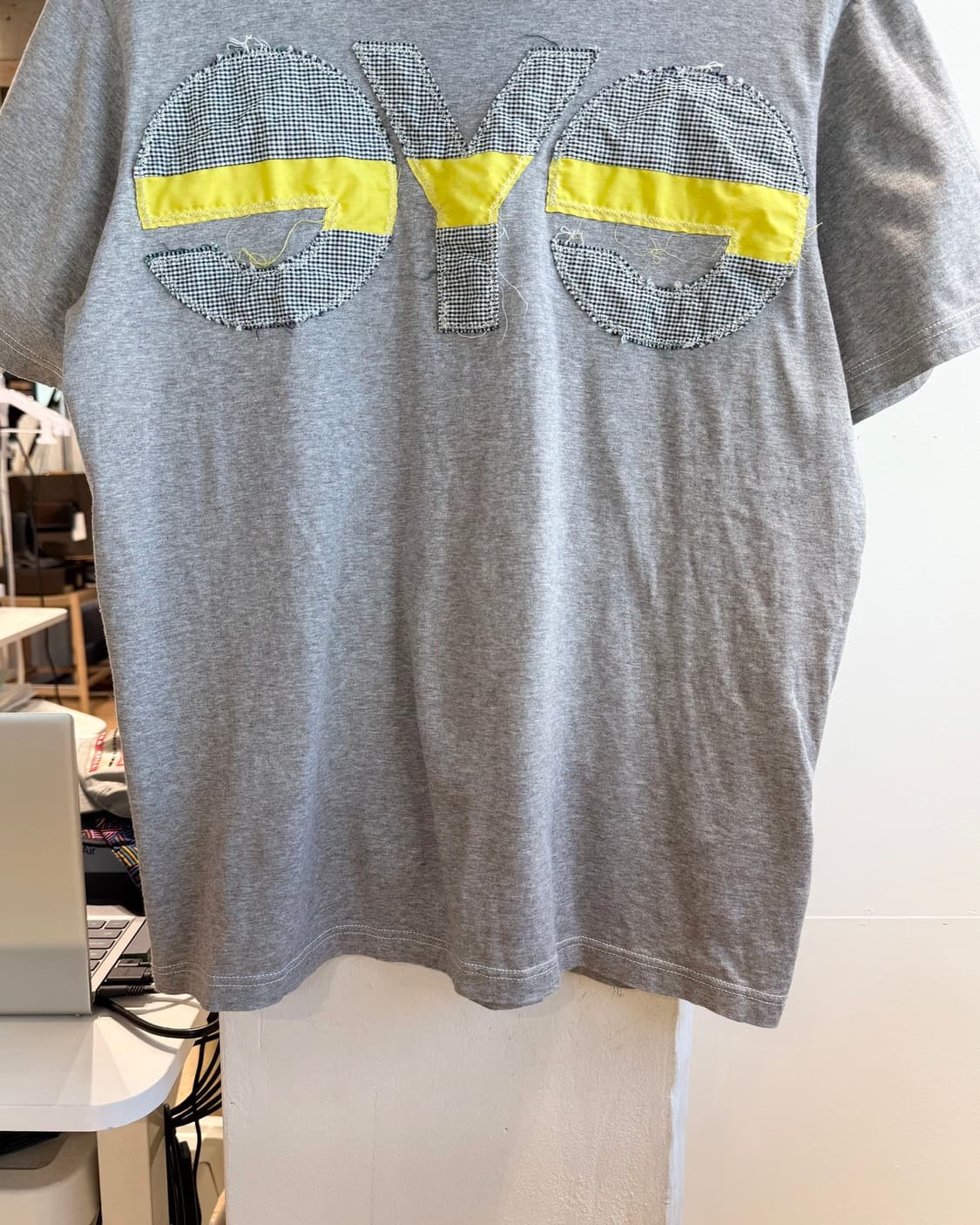 준야와타나베 eye 그레이 AD2015 로고패치 하프티  상품이미지6