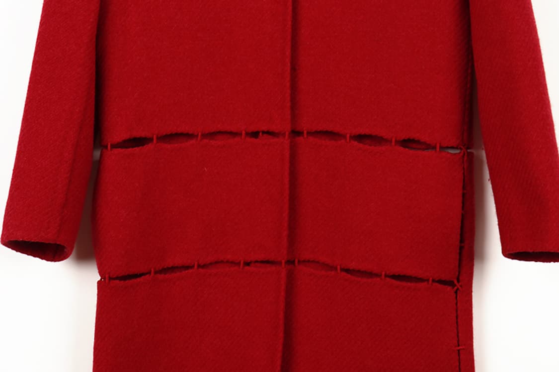 RED PATCH 코트(S)  Y2K 패치워크코트 상품이미지5