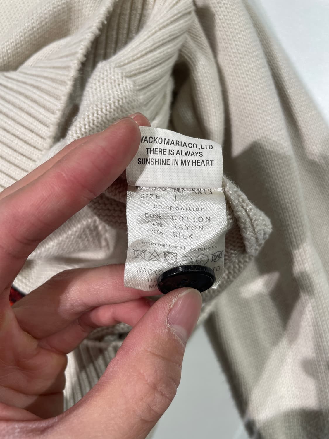 와코 마리아 18S/S 아이보리 버진 메리 니트 가디건 상품이미지9