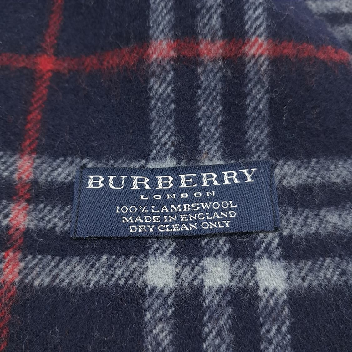 MX219 버버리 네이비 노바체크 램스울 목도리 머플러 상품이미지4