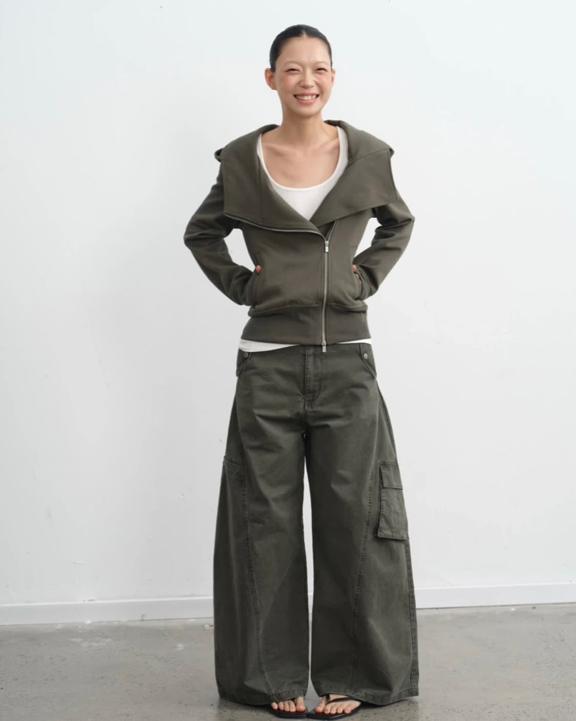 자카나 후드집업 브라운 M 상품이미지2