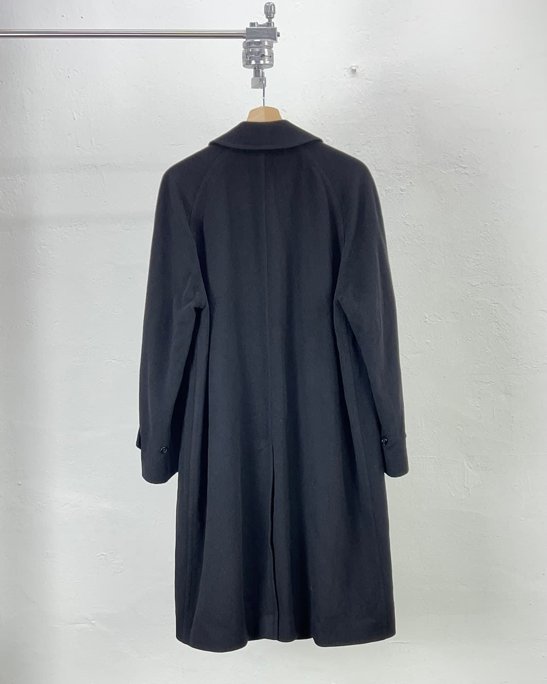 버버리 블랙 퓨어 캐시미어 블렌디드 히든 버튼 발마칸 코트 상품이미지6