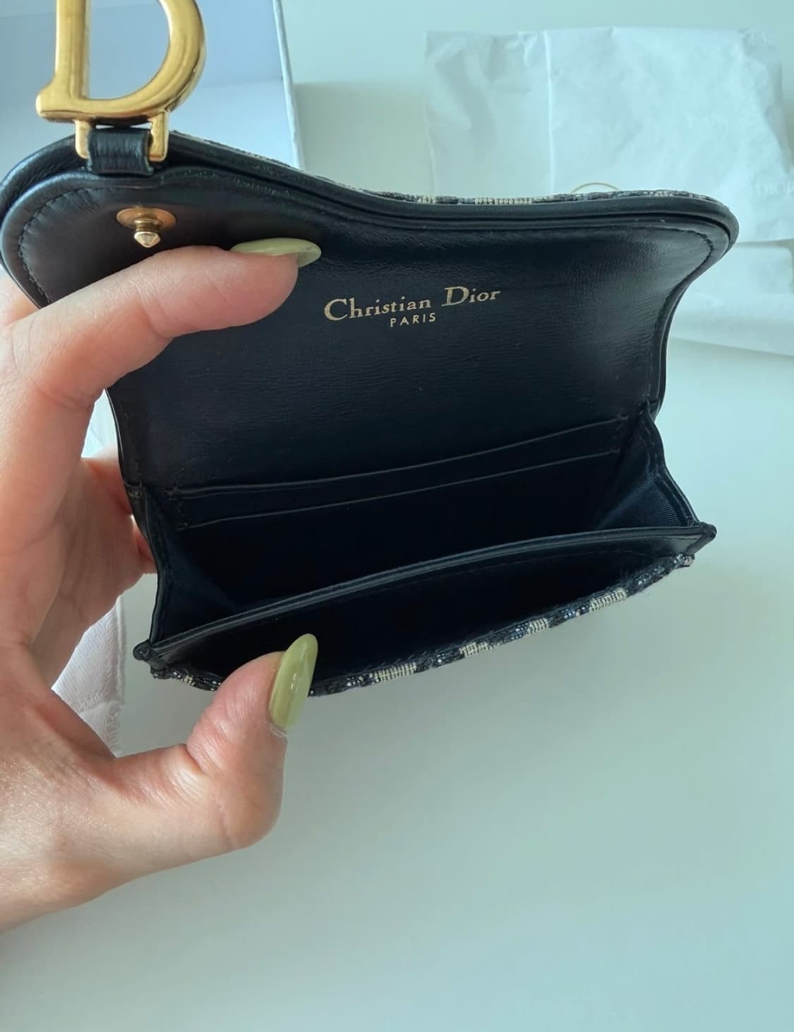 디올 오블리크 새들 카드지갑 상품이미지4