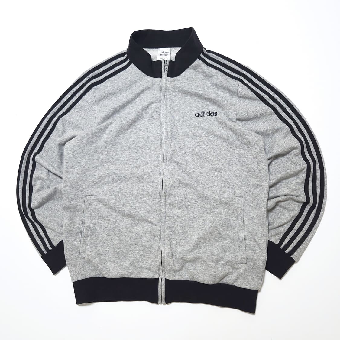 아디다스 코튼 릴렉스 트랙탑 져지 집업 자켓 회검 상품이미지1