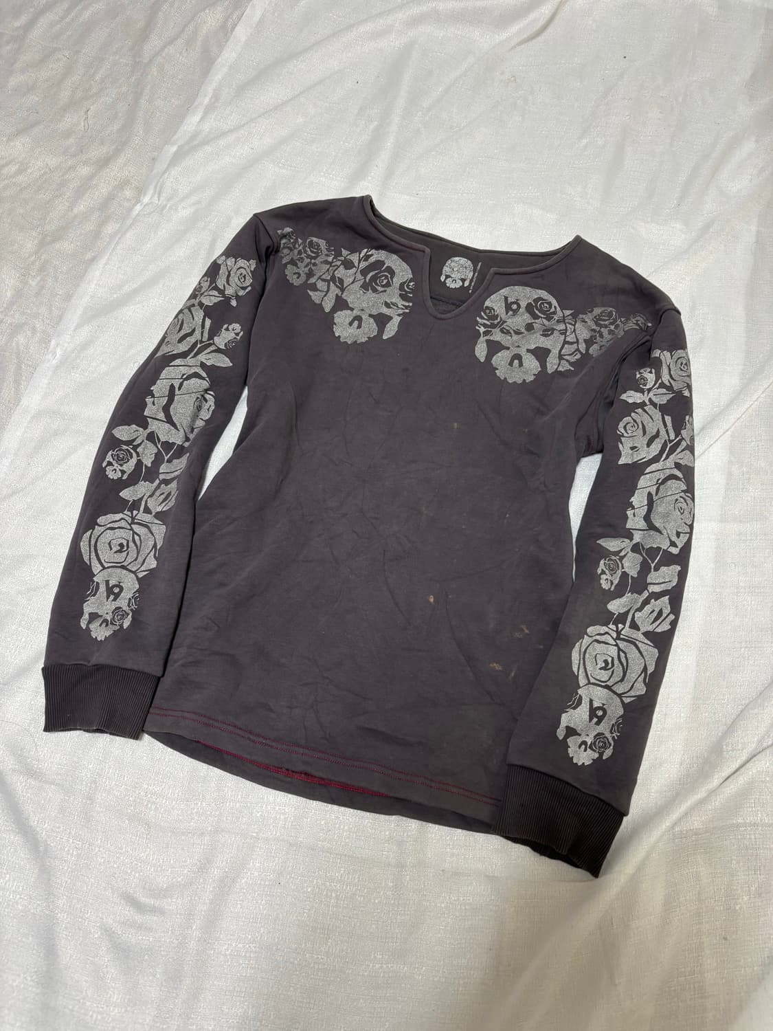 “Unknown” Skull&Rose Print Sleeve 상품이미지5