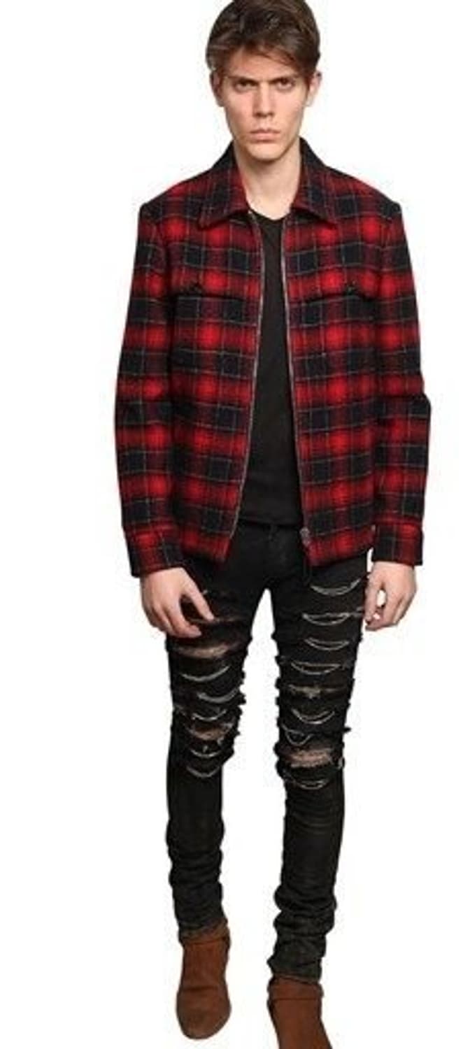 생로랑 13FW 레드체크자켓 상품이미지4