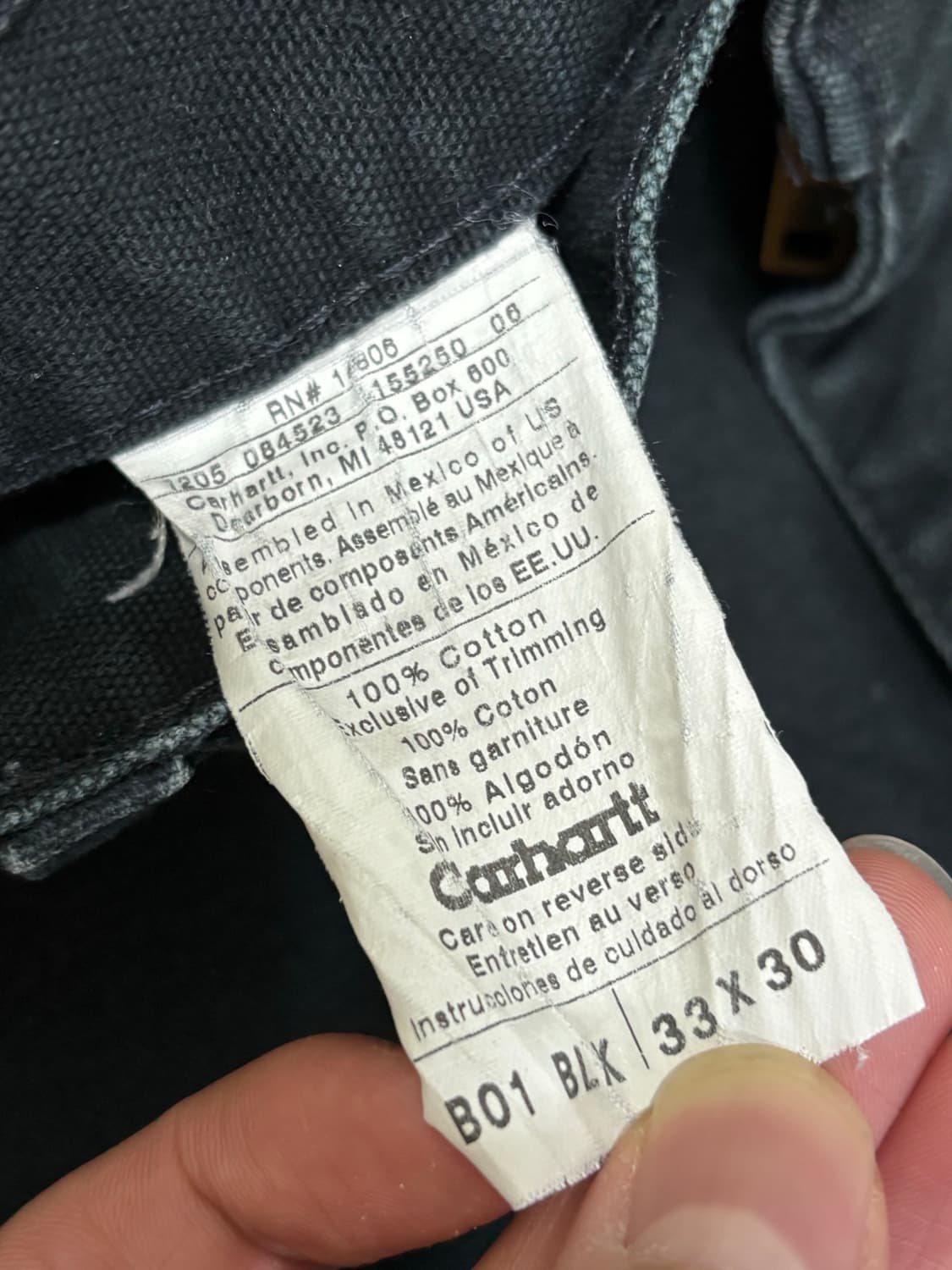 빈티지 칼하트 B01 더블니 블랙 usa 상품이미지5