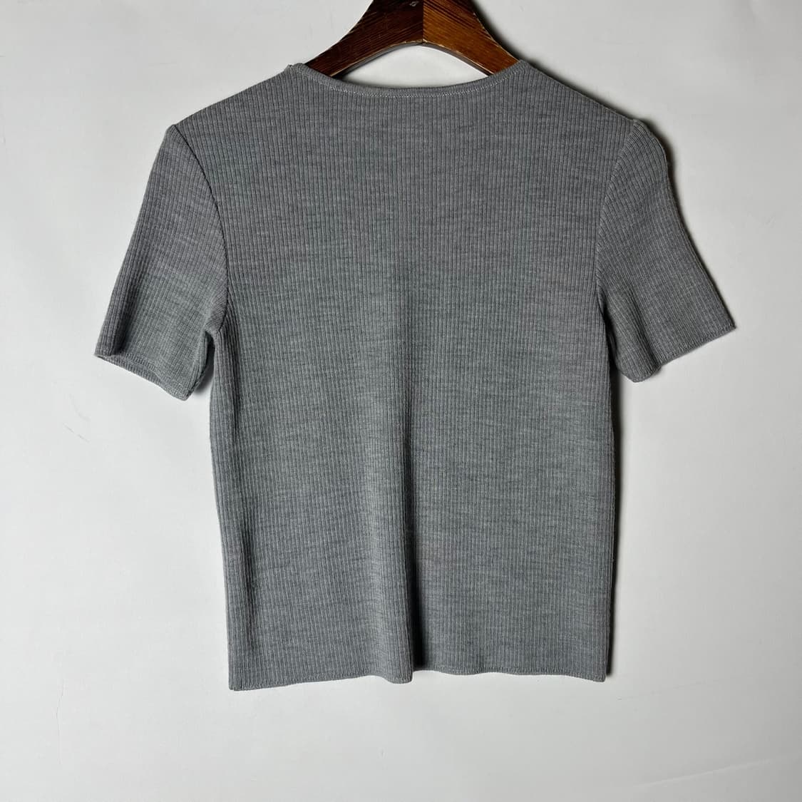 [Courreges] 꾸레쥬 체크라인 울 반팔니트 상품이미지2