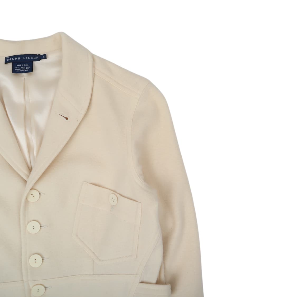 폴로 랄프로렌 아이보리 울 실크 크롭 자켓 상품이미지3