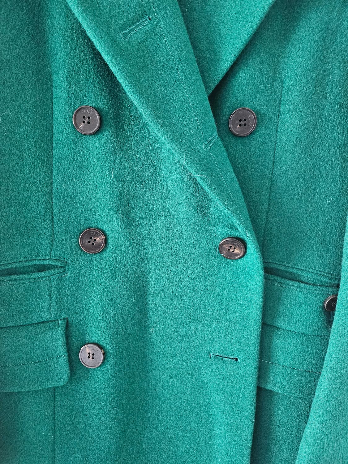 타임 진녹색 모직코트 상품이미지3