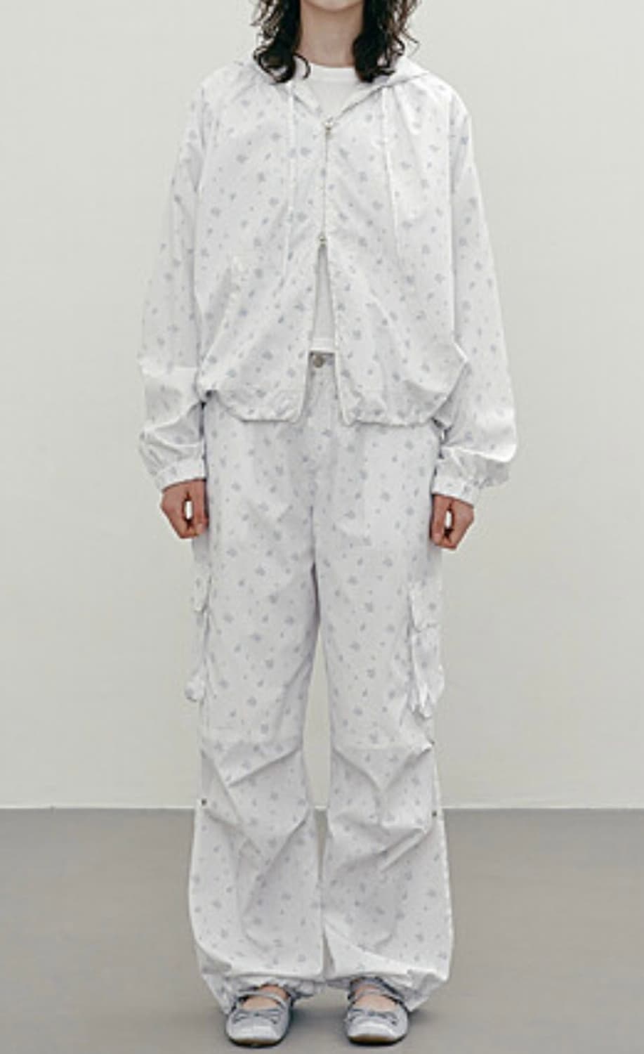 마가린핑거스 플라워 카고 팬츠 (화이트) 상품이미지2