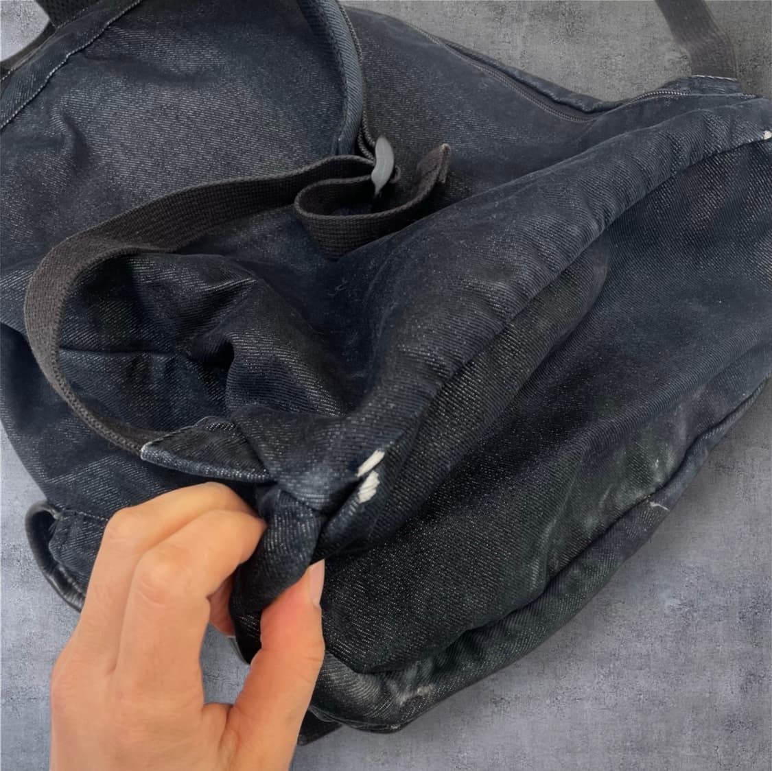 루카스 Lucas 흑청 데님 Y2K 멀티포켓 백팩  상품이미지4