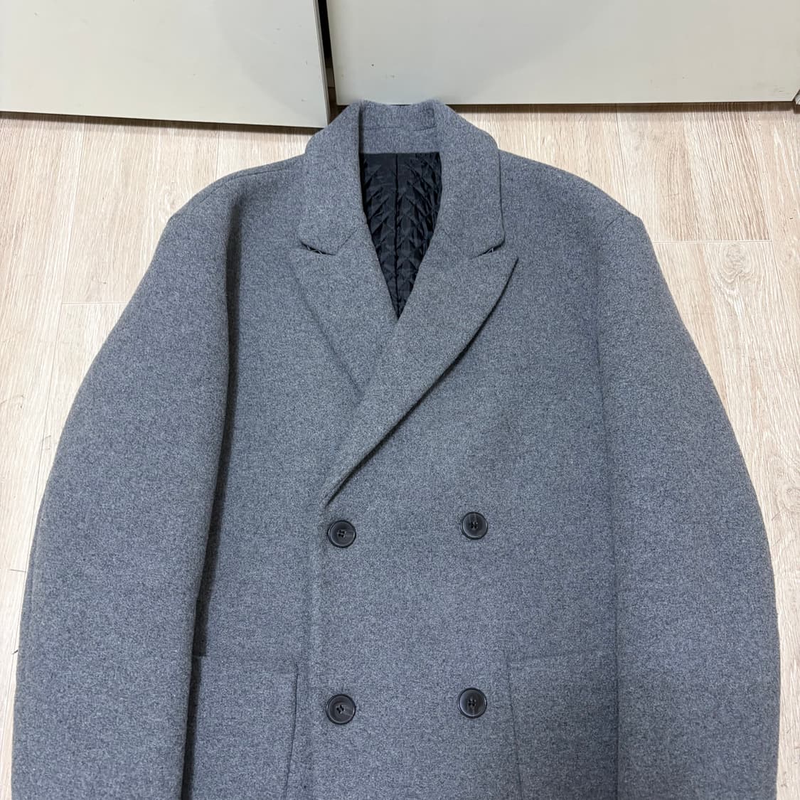 TBJ 남성 클래식 모직 누빔 더플코트 M/95  상품이미지2
