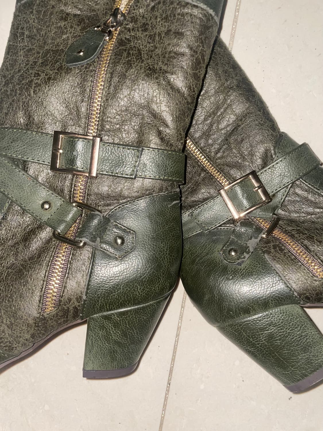 빈티지 가죽 버클 부츠 상품이미지3