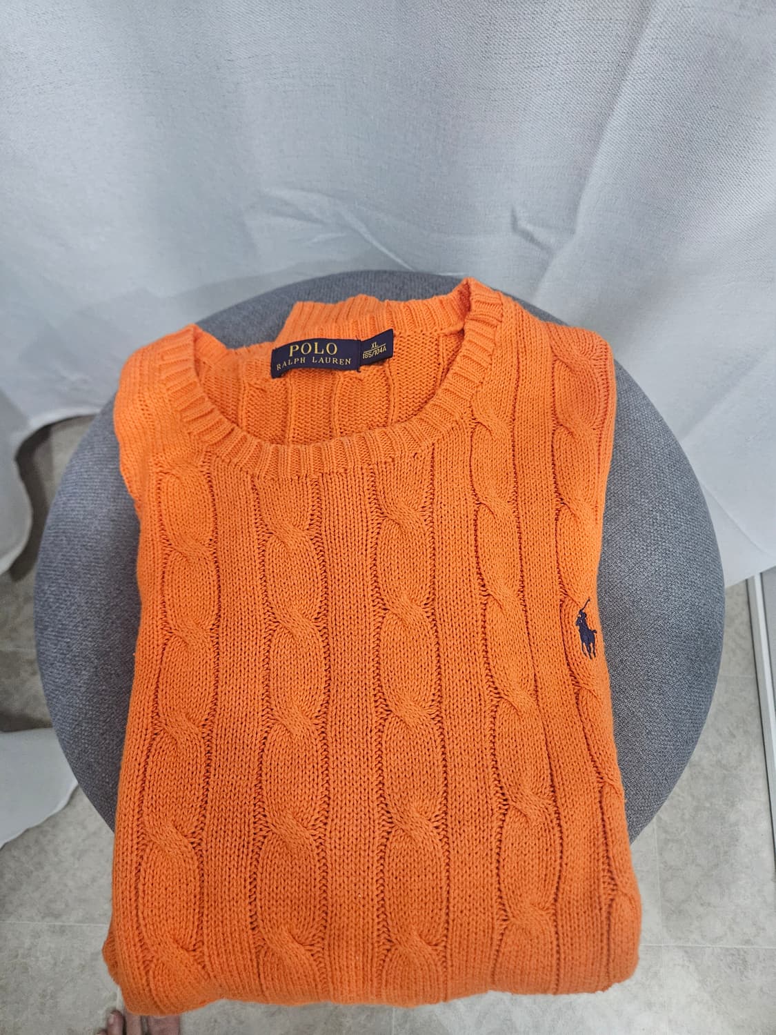 폴로랄프로렌 케이블니트 오렌지 XL 상품이미지1