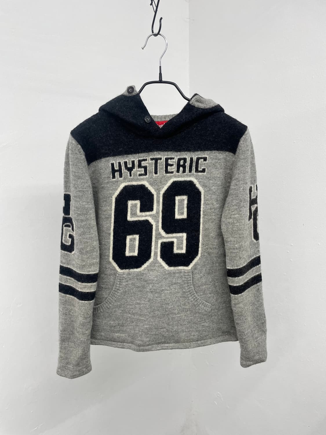 90s 히스테릭글래머 울 로고 버튼 니트 상품이미지8