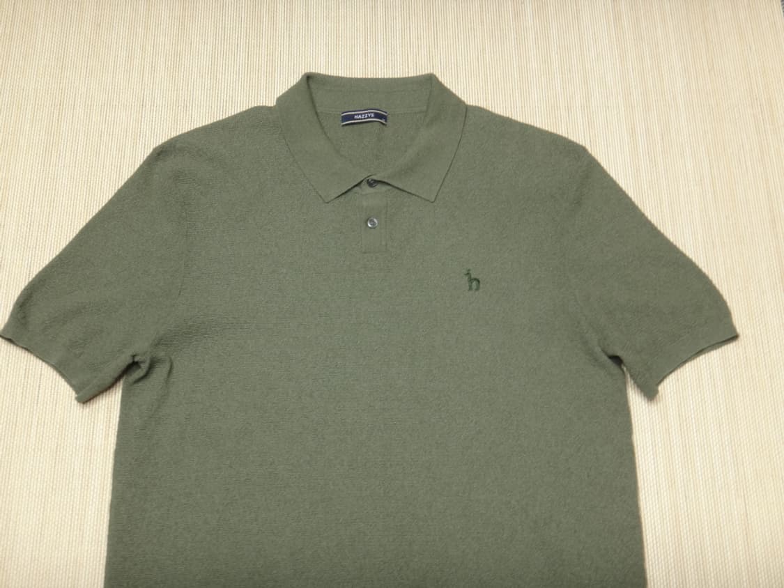 (2XL) HAZZYS 헤지스 면혼방 카라 니트 티셔츠 상품이미지3
