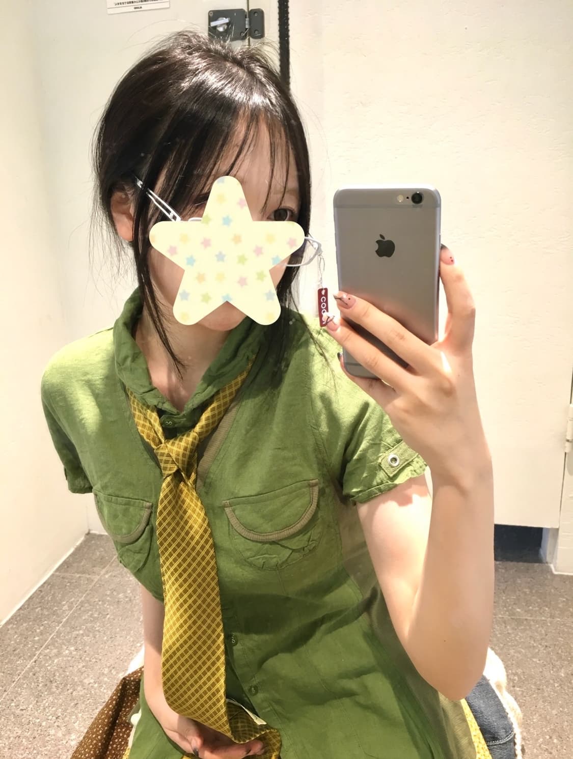 빈티지 그린 너드 코디세트 상품이미지3