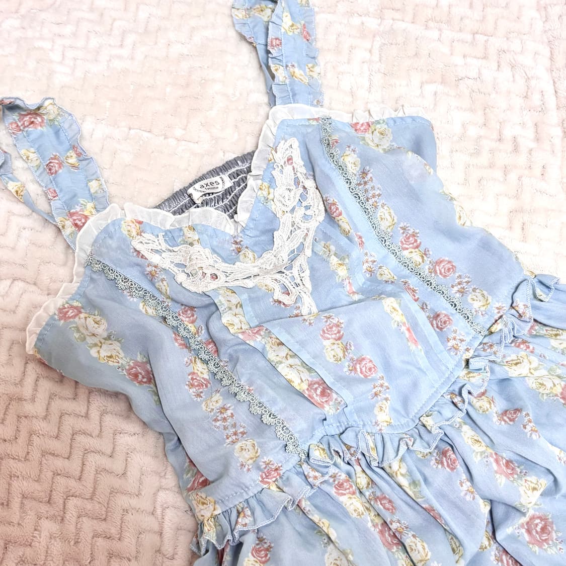 엑시즈팜 플라워 레이스 핀터깔 원피스 상품이미지2