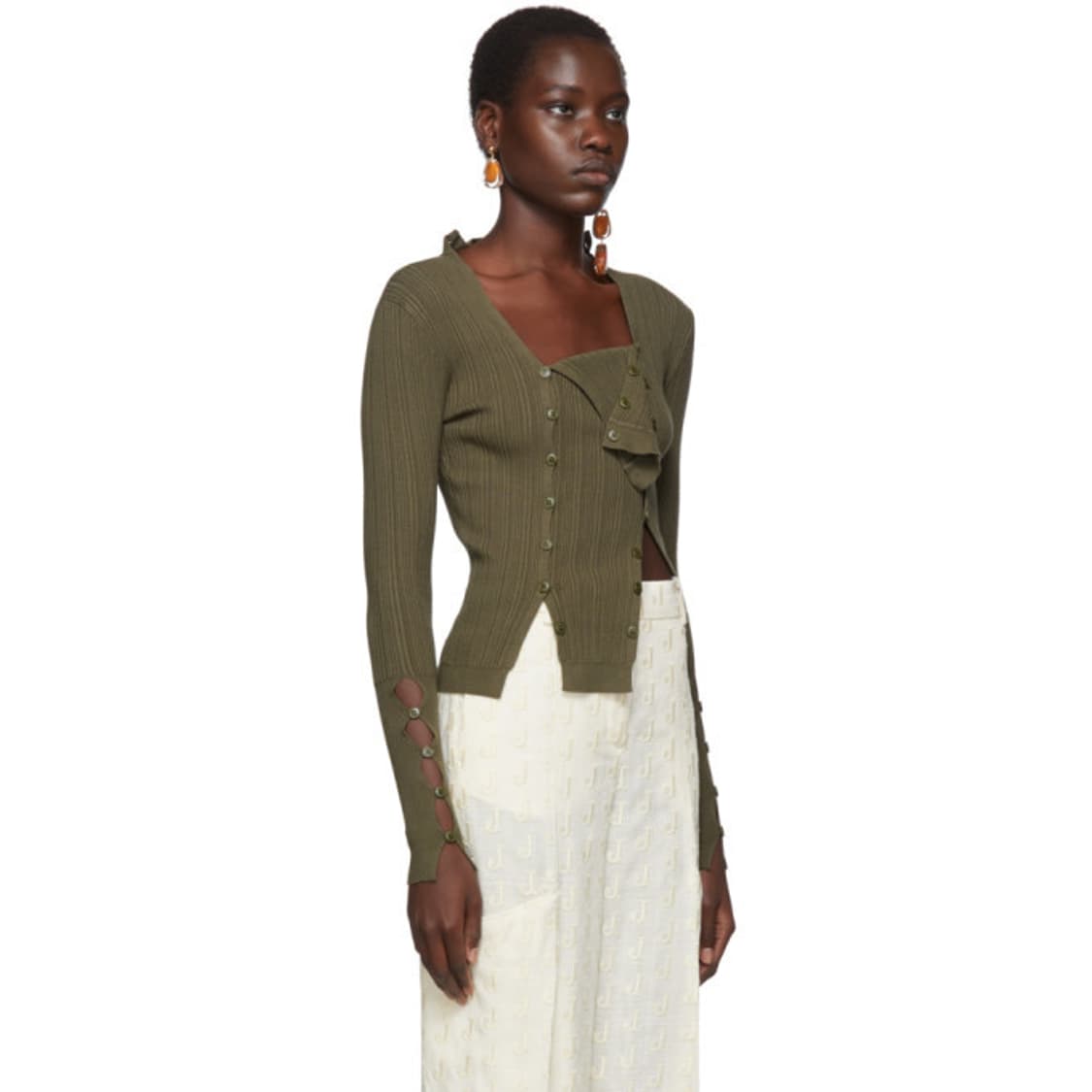 자크뮈스 jacquemus 카키 가디건 38 상품이미지2