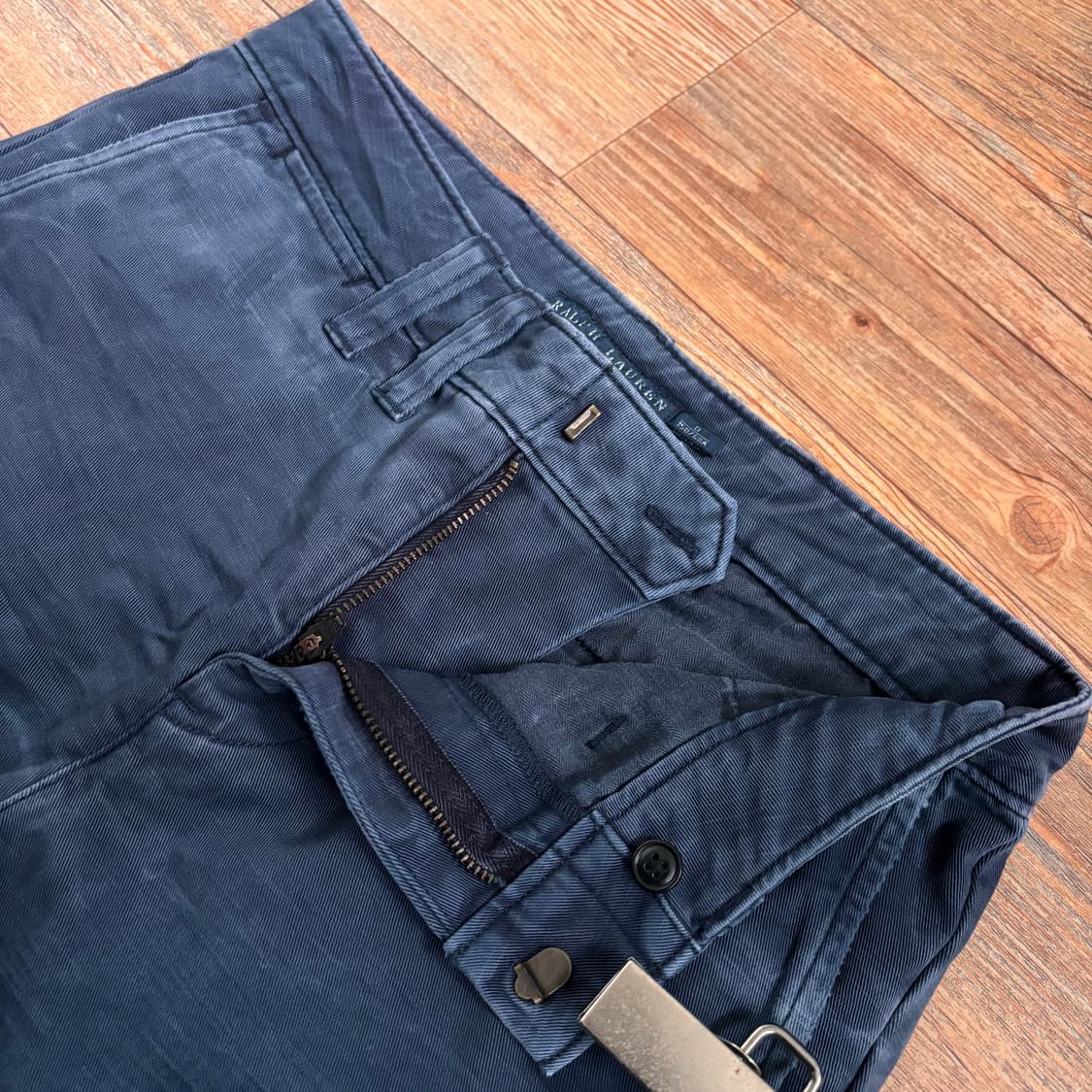 폴로 랄프로렌 가먼트다잉 면바지 26 빈티지 네이비 나염 워싱 상품이미지10