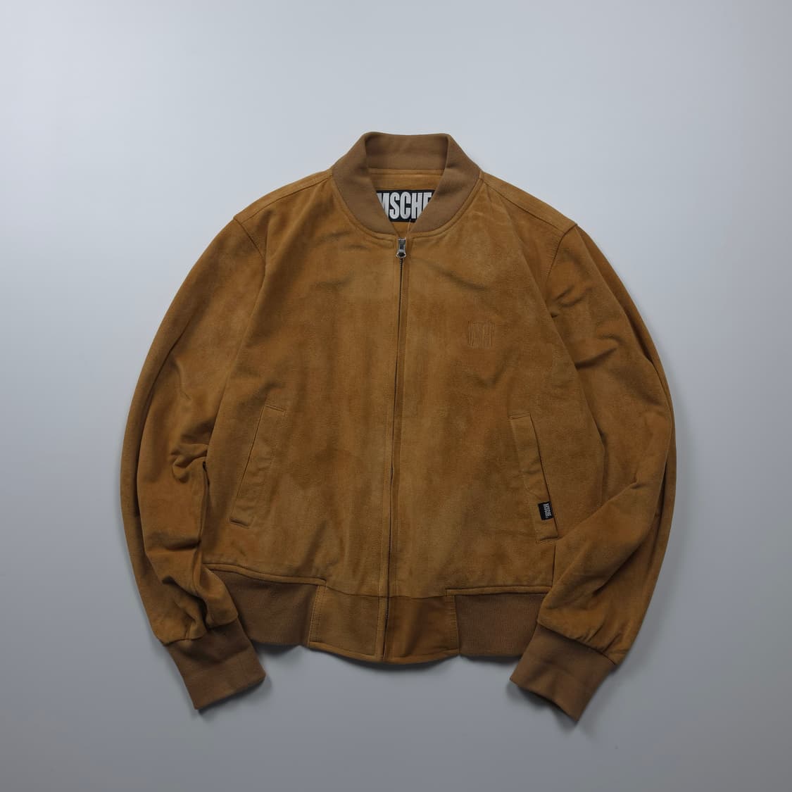 미스치프 빅로고 브라운 스웨이드 크롭 자켓 (S) 상품이미지2