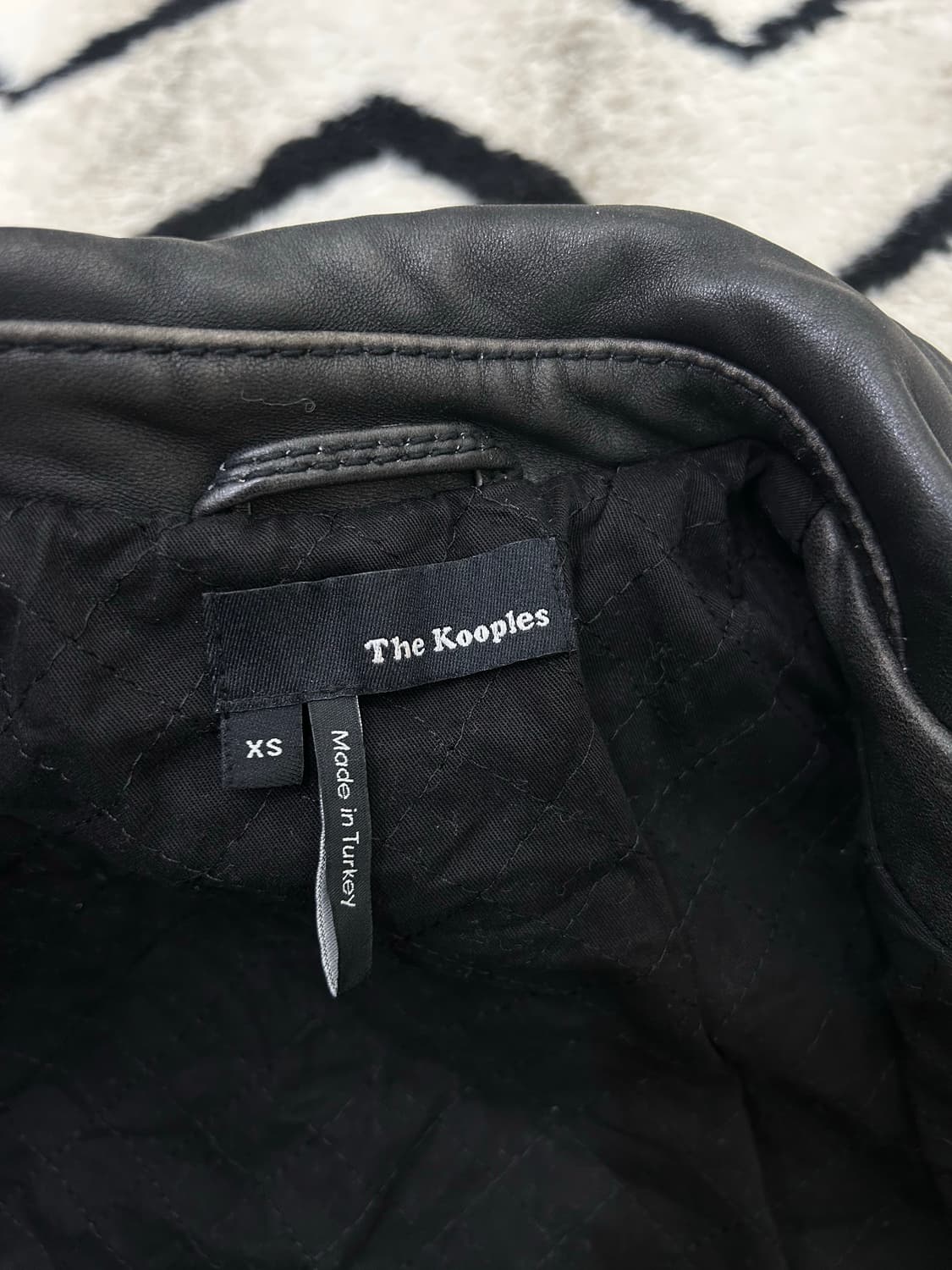 [XS]더 쿠플스 램스킨 가죽 워싱 바이커 자켓/블랙 상품이미지7