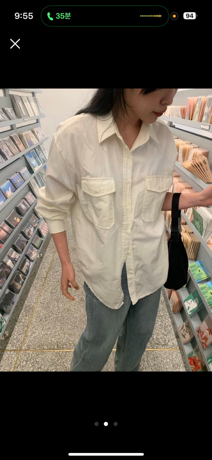 아이보리 포켓 셔츠 상품이미지2