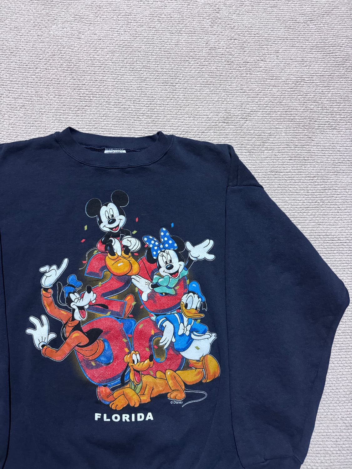 90s 디즈니 TULTEX 네이비 스웻셔츠 L 상품이미지3
