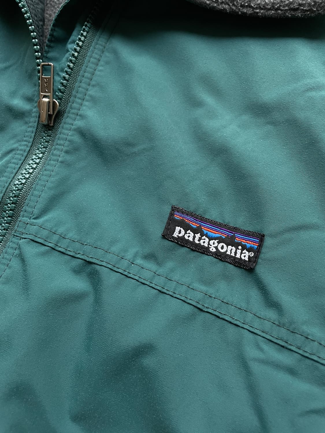 90s 파타고니아 쉘드 신칠라 봄버 자켓 눈없산 그린 rare 상품이미지5