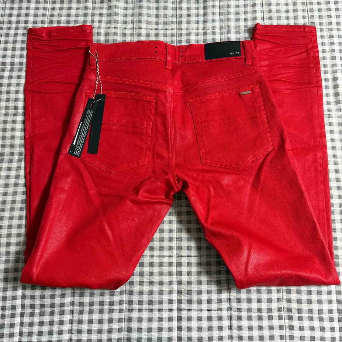 (30) Amiri 아미리 WAX MX1 데님 팬츠 레드 상품이미지2
