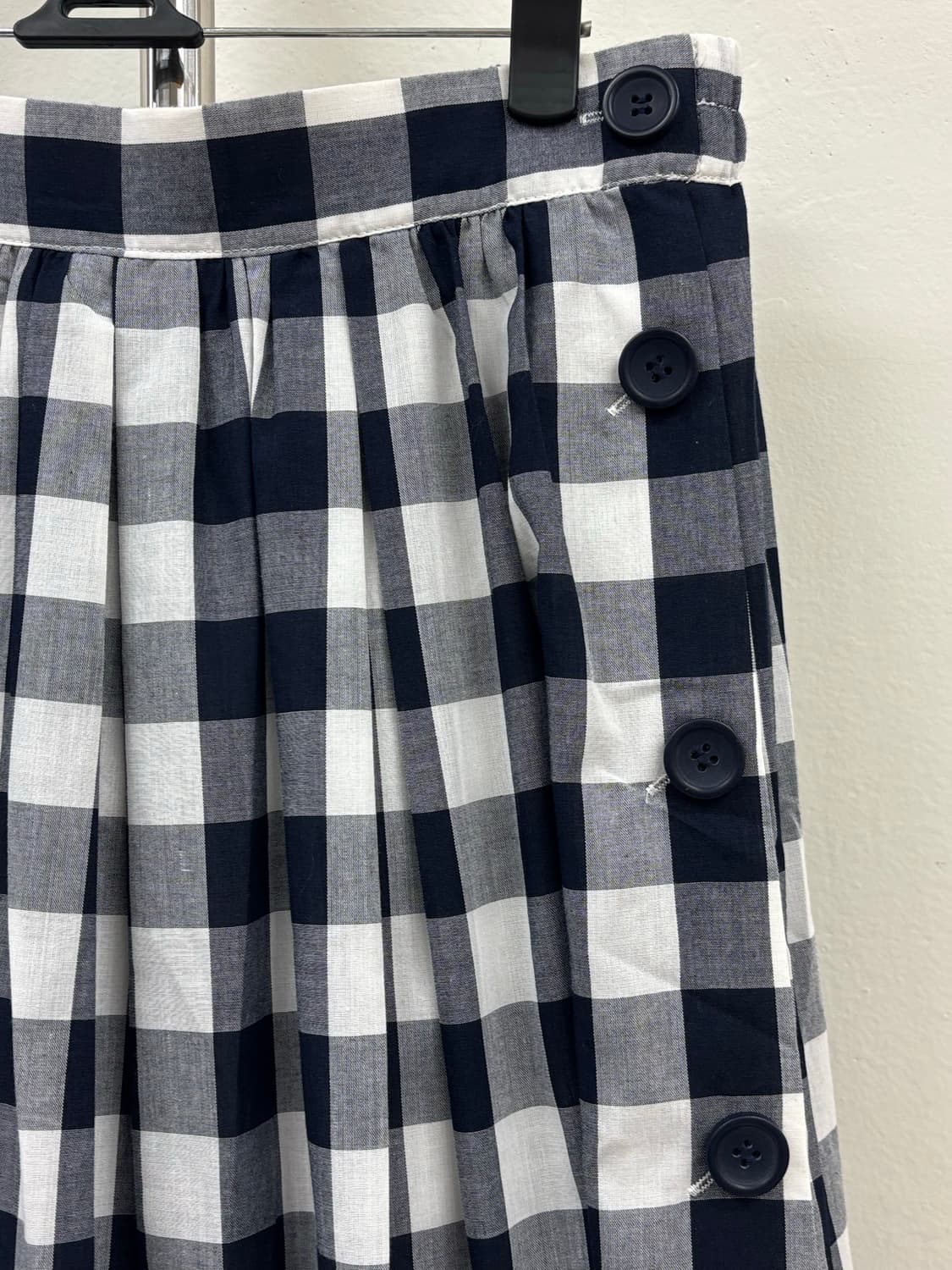 빈티지 네이비 체크 스커트 상품이미지4