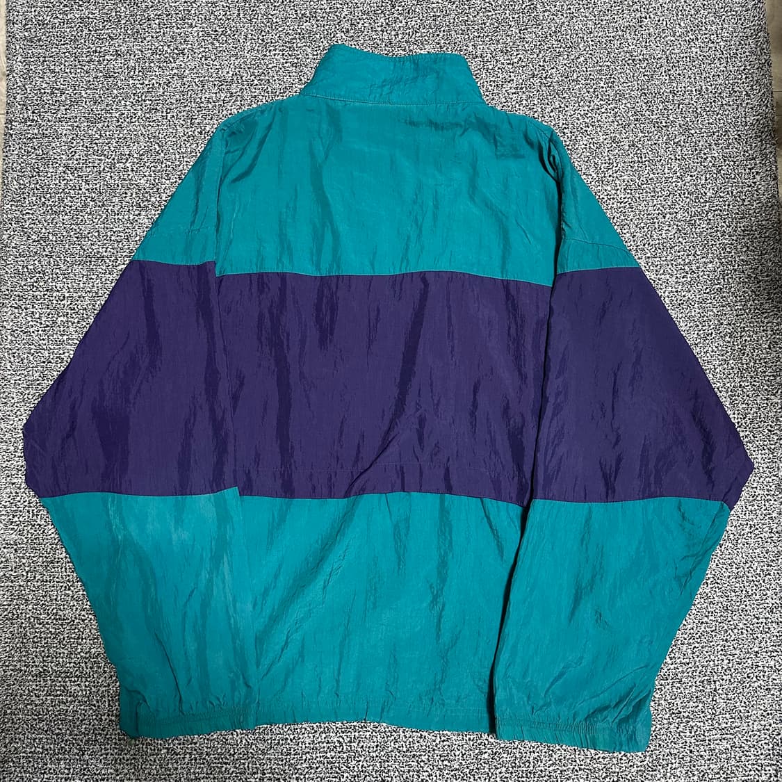 (XXL) 리복 올드스쿨 바람막이 자켓 그린/보라 상품이미지3