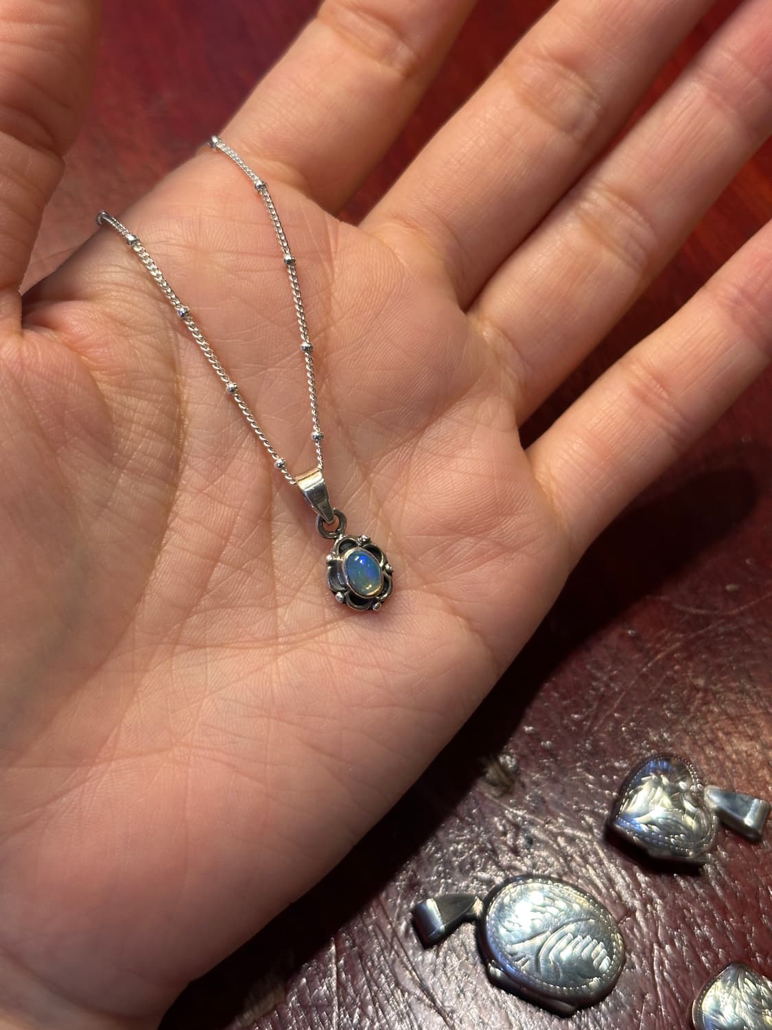 Opal 925silver necklace 상품이미지2