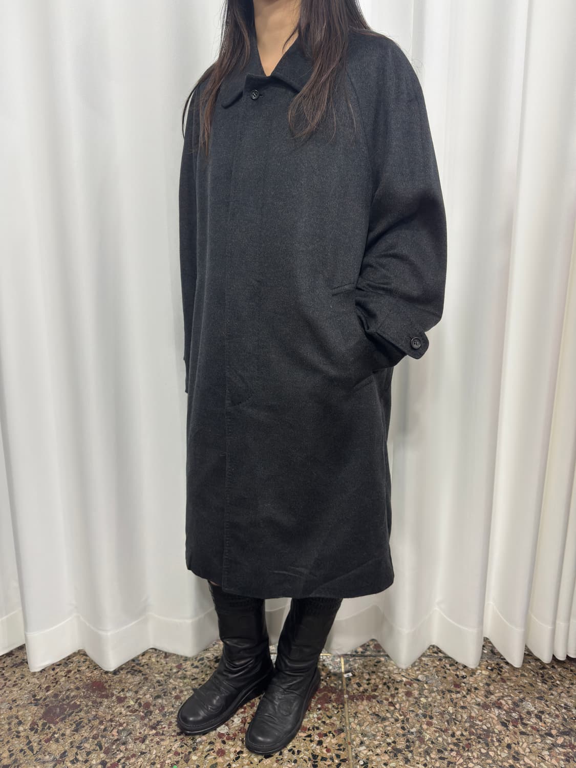 eques gray cashmere coat 상품이미지5