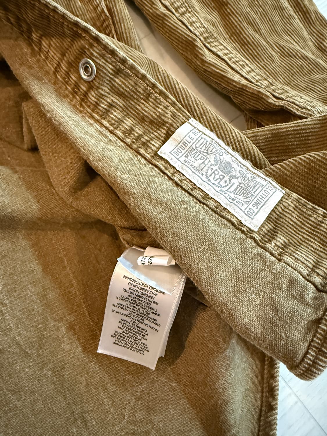 [L] RRL 더블알엘 코듀로이 웨스턴 셔츠 브라운 상품이미지6